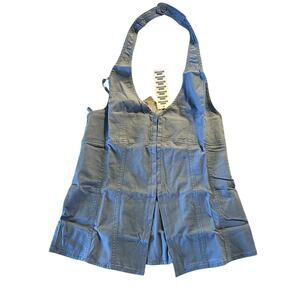 NWT New Urban Outfitters Blue Halter Top Women's Size S